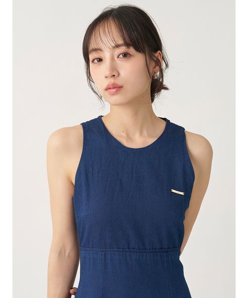 SNIDEL(スナイデル)の「レースカラーアメスリチェックワンピース(ワンピース・レディース・インディゴブルー/ネイビー/ブラウン・0/1)」の17枚目の写真