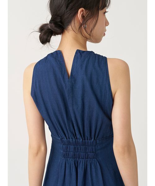 SNIDEL(スナイデル)の「レースカラーアメスリチェックワンピース(ワンピース・レディース・インディゴブルー/ネイビー/ブラウン・0/1)」の18枚目の写真