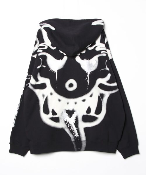 Y-3(ワイスリー)の「Y-3 CHITO GRAPHIC FRENCH TERRY ZIP HOODIE(パーカー・メンズ・ブラック・SMALL/MEDIUM/LARGE/X-LARGE/XX-LARGE/XX-SMALL/X-SMALL)」の4枚目の写真