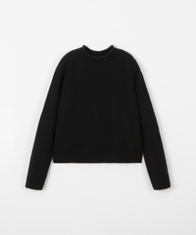 Half-neck wholegarment knit top / BLACK
