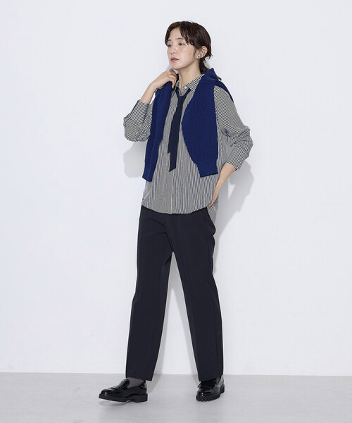COMME CA(コムサ)の「〔 TALLサイズ 〕 ストレッチツイル パンツ(その他パンツ・レディース・ネイビー・15号)」の2枚目の写真