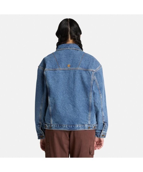 Timberland(ティンバーランド)の「インシュレーテッド デニム トラッカー ジャケット レディース(デニムジャケット・レディース・ライトインディゴブルー・LARGE/MEDIUM/SMALL)」の4枚目の写真
