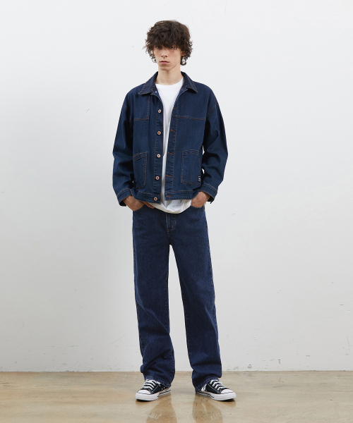 RYUL+WAI(リュルアンドワイ)の「デニムベーシックワイドパンツダークブルー(デニムパンツ・メンズ・その他・30/34/32)」の2枚目の写真