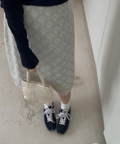mineng(マイング)の「【チェック柄/2カラー】ニッキースカート(スカート・レディース・ミント/スカイブルー・S)」の17枚目の写真