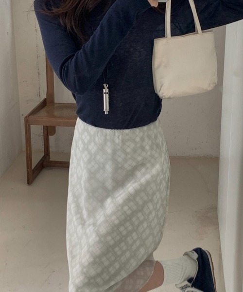 mineng(マイング)の「【チェック柄/2カラー】ニッキースカート(スカート・レディース・ミント/スカイブルー・S)」の16枚目の写真