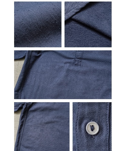 MILITARY(ミリタリー)の「実物 新品 デッドストック ロシア軍 70s ヘンリーネック スリーピングシャツ UNEVEN DYEING NAVY染め(Tシャツ/カットソー・メンズ・ブルー系その他・L-Short/M-Regular/M-Short/L-Regular)」の11枚目の写真