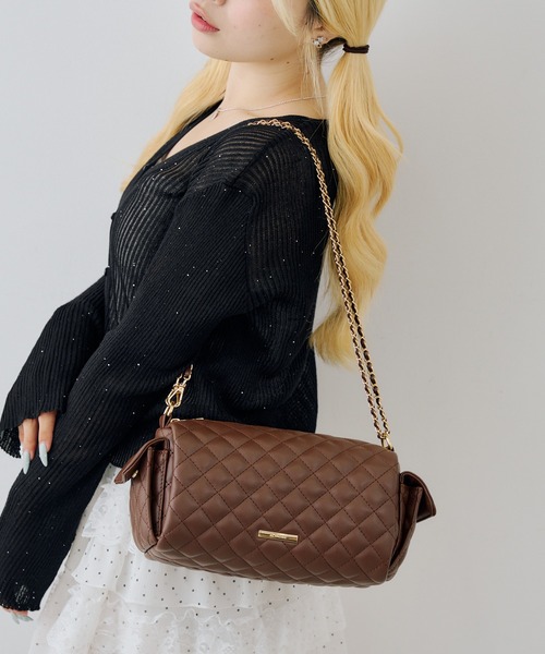 continuer de NICE CLAUP(コンティニューデナイスクラップ)の「2wayキルティングショルダーバック(ショルダーバッグ・レディース・ブラウン/ブラック/アイボリー・FREE)」の11枚目の写真