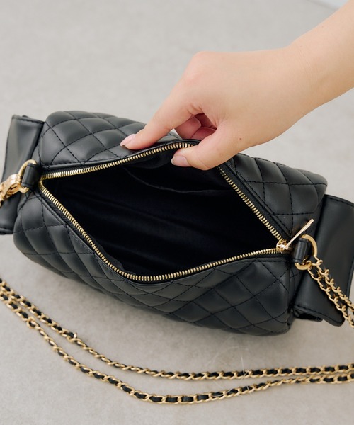 continuer de NICE CLAUP(コンティニューデナイスクラップ)の「2wayキルティングショルダーバック(ショルダーバッグ・レディース・ブラウン/ブラック/アイボリー・FREE)」の20枚目の写真