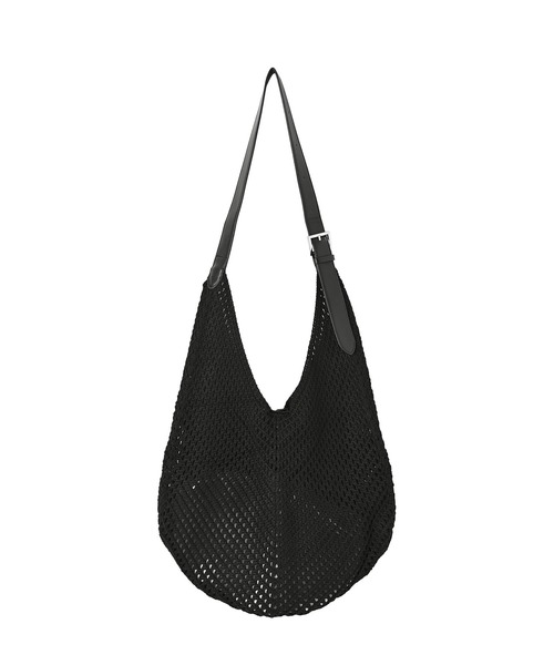 STYLE DELI（スタイルデリ）の「【BLK001】軽量メッシュ編みペーパーテイストトートバッグ（トートバッグ・レディース・ブラック/イエロー・FREE）」の15枚目の写真