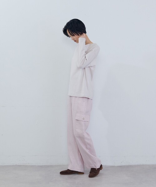 ADIEU TRISTESSE(アデュートリステス)の「リネンカーゴパンツ(カーゴパンツ・レディース・チェック/ピンク/カーキ/ブラウン・38)」の18枚目の写真