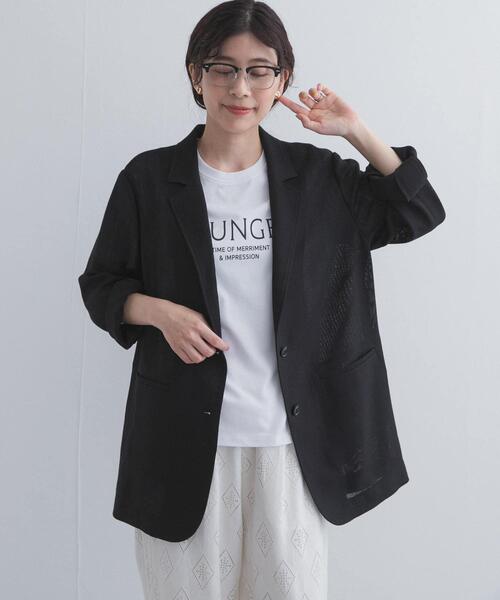 URBAN RESEARCH DOORS（アーバンリサーチドアーズ）の「カラミニュアンスジャケット（その他アウター・レディース・ブラック/グレー系その他・FREE）」の2枚目の写真
