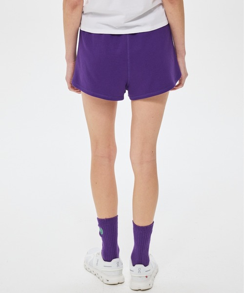 Mardi Mercredi(マルディメクルディ)の「MINI SWEAT SHORTS FLOWER / ミニ スウェット ショーツ フラワー(スウェットパンツ・レディース・ミント/パープル・FREE)」の17枚目の写真