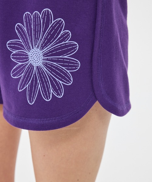 Mardi Mercredi(マルディメクルディ)の「MINI SWEAT SHORTS FLOWER / ミニ スウェット ショーツ フラワー(スウェットパンツ・レディース・ミント/パープル・FREE)」の21枚目の写真