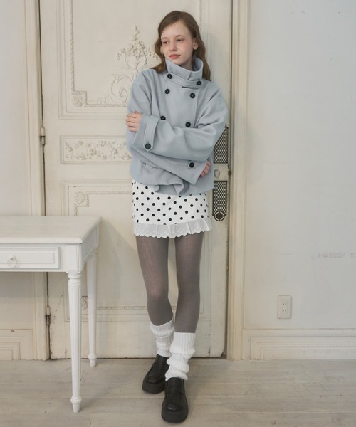 Birthday room（バースデイルーム）の「ドットレースSK/Polka-dot lace skirt（スカート・レディース・ホワイト/ブラック・FREE）」の8枚目の写真