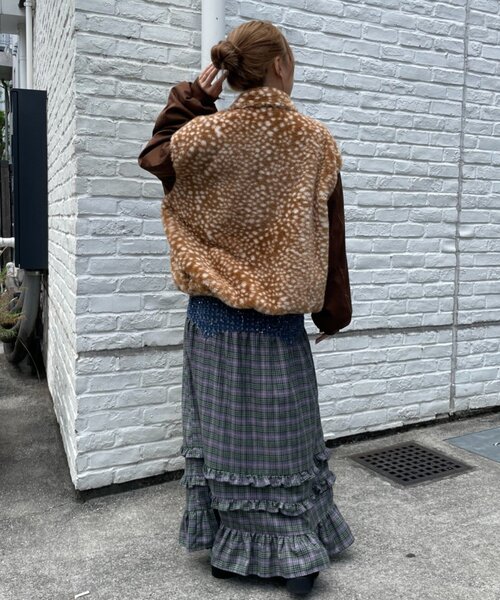 CIAOPANIC TYPY(チャオパニックティピー)の「【HELLO.SANFRANCISCO】バンビ柄ビックポケットスウェードアウター(ブルゾン・レディース・ブラウン/ピンク・ONE SIZE)」の13枚目の写真
