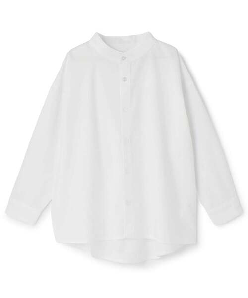b・ROOM(ビールーム)の「バンドカラーシャツ【子供服】【キッズ】【男の子】(シャツ/ブラウス・キッズ・オフホワイト/グレイッシュベージュ/ブラック/サックスブルー・110cm/120cm/130cm/100cm/140cm/150cm)」の1枚目の写真