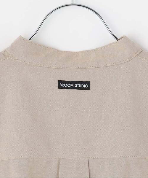 b・ROOM(ビールーム)の「バンドカラーシャツ【子供服】【キッズ】【男の子】(シャツ/ブラウス・キッズ・オフホワイト/グレイッシュベージュ/ブラック/サックスブルー・110cm/120cm/130cm/100cm/140cm/150cm)」の9枚目の写真