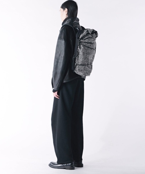 Cote&Ciel(コートエシエル)の「【cote&ciel/コートエシエル】 Ladon Tweed Black & Cream / リュック バックパック(バックパック/リュック・メンズ・グレー×ホワイト・FREE)」の2枚目の写真