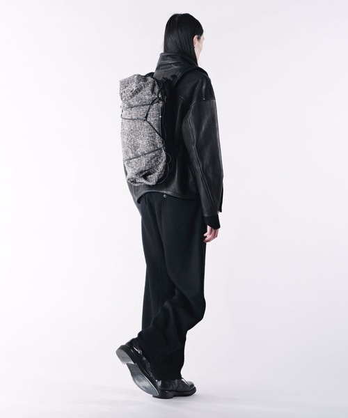 Cote&Ciel(コートエシエル)の「【cote&ciel/コートエシエル】 Ladon Tweed Black & Cream / リュック バックパック(バックパック/リュック・メンズ・グレー×ホワイト・FREE)」の3枚目の写真