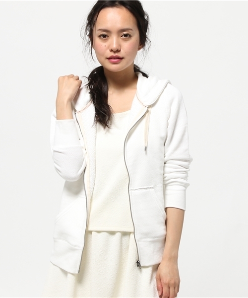 FREE'S MART（フリーズマート）の「トンプキン裏毛パーカー（パーカー・レディース・ホワイト/グレー・FREE）」の2枚目の写真