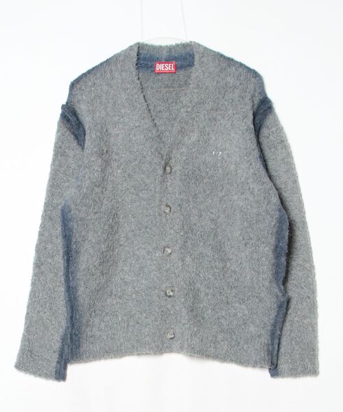 DIESEL(ディーゼル)の「メンズ Vネックカーディガン K-REMO(カーディガン/ボレロ・メンズ・グレー・SMALL)」の1枚目の写真
