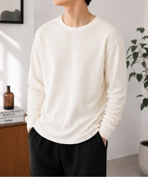 UP START | 【Bls】 【ZM】【Bling Leads】サーマルワッフル クルーネック長袖TEE(BL)(Tシャツ/カットソー)