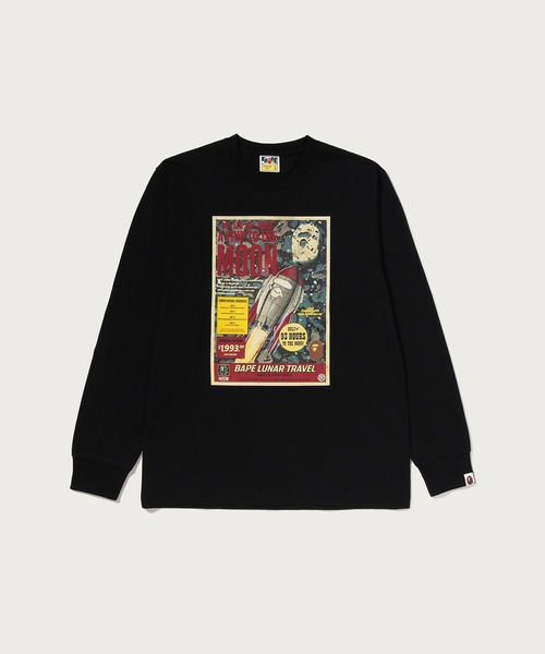 A BATHING APE(アベイシングエイプ)の「BAPE LUNA TRAVEL POSTER LS TEE(Tシャツ/カットソー・メンズ・ホワイト/ブラック・MEDIUM/X-LARGE)」の2枚目の写真