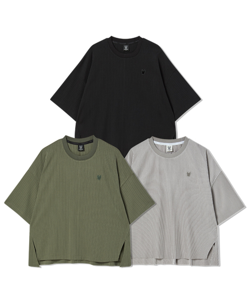 LIFE WORK(ライフワーク)の「女性)ハイドプリーツ半袖Tシャツ(Tシャツ/カットソー・レディース・カーキ/ブラック・FREE)」の3枚目の写真