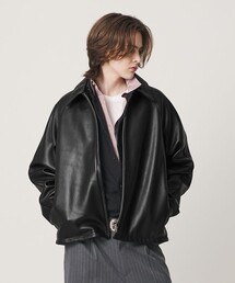Schott（ショット）の「【別注】＜Schott＞レザー チェック ブルゾン（その他アウター）」