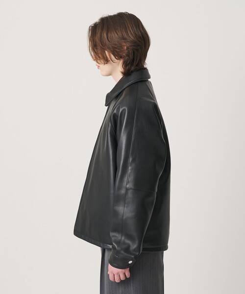Schott（ショット）の「【別注】＜Schott＞レザー チェック ブルゾン（その他アウター・メンズ・ブラック・M/L/XL）」の8枚目の写真