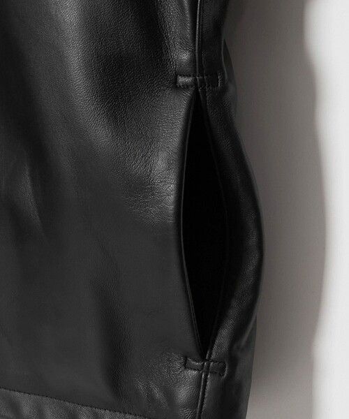 Schott（ショット）の「【別注】＜Schott＞レザー チェック ブルゾン（その他アウター・メンズ・ブラック・M/L/XL）」の16枚目の写真