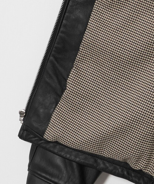 Schott（ショット）の「【別注】＜Schott＞レザー チェック ブルゾン（その他アウター・メンズ・ブラック・M/L/XL）」の17枚目の写真
