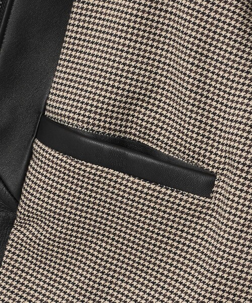 Schott（ショット）の「【別注】＜Schott＞レザー チェック ブルゾン（その他アウター・メンズ・ブラック・M/L/XL）」の18枚目の写真