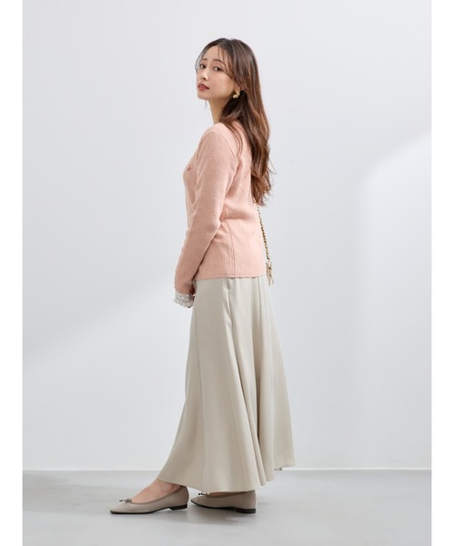 COHINA(コヒナ)の「フィブリルシルキーフレアスカート 【低身長・小柄女性】(スカート・レディース・ライトベージュ/ブラウン/チャコール・XS-Regular/S-Regular/S-Short/XS-Short)」の10枚目の写真
