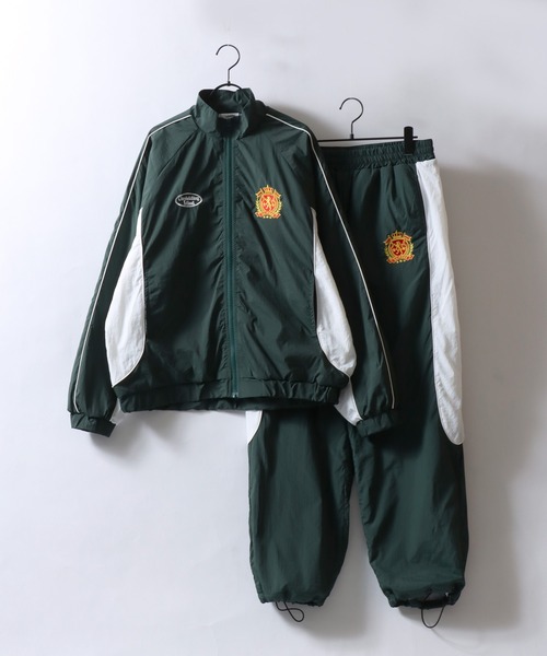 SITRY（シトリー）の「Nylon Track Jacket/オーバーサイズ ブロークコア ナイロンジャケット トラックジャケット ブルゾン セットアップ対応（ナイロンジャケット・メンズ・グリーン/ブラック/ホワイト・M/L）」の12枚目の写真