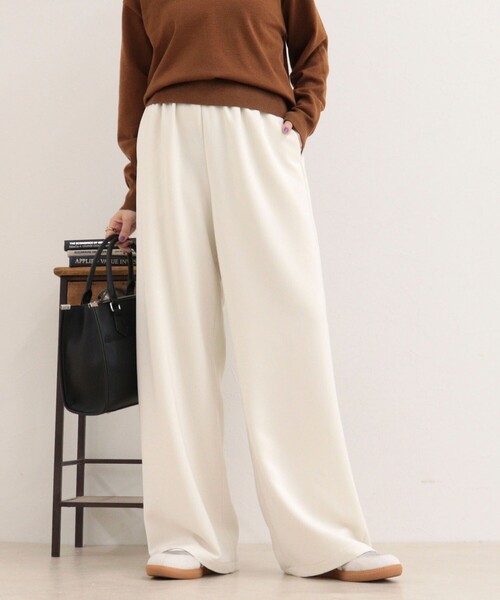 fredy emue（フレディエミュ）の「【リピーター続出！/4サイズ展開】とろみWarmストレートイージーパンツ（その他パンツ・レディース・オフホワイト/ブラック/キャメル/チャコールグレー・34/36/38/39）」の11枚目の写真