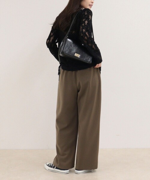 fredy emue（フレディエミュ）の「【リピーター続出！/4サイズ展開】とろみWarmストレートイージーパンツ（その他パンツ・レディース・オフホワイト/ブラック/キャメル/チャコールグレー・34/36/38/39）」の14枚目の写真