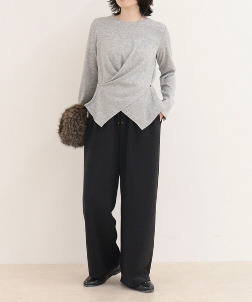 fredy emue（フレディエミュ）の「【リピーター続出！/4サイズ展開】とろみWarmストレートイージーパンツ（その他パンツ・レディース・オフホワイト/ブラック/キャメル/チャコールグレー・34/36/38/39）」の22枚目の写真