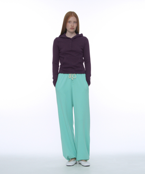 PARTIMENTO WOMEN(パルティメントウィメン)の「PWC ヘンリーネックフードロングTシャツ_プラム(パーカー・レディース・その他・SMALL/MEDIUM/LARGE)」の6枚目の写真