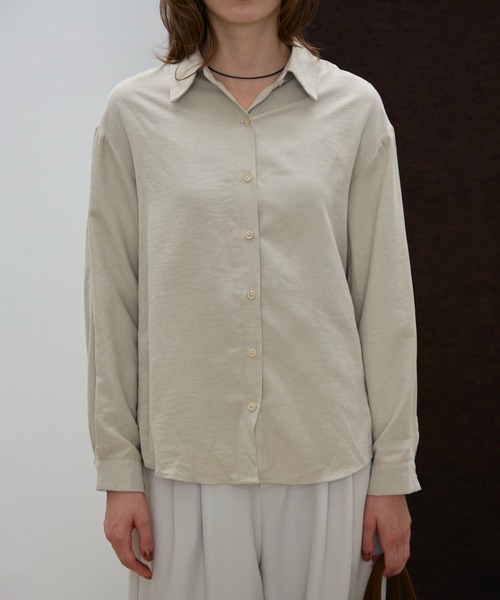 Aunue（オーヌ）の「【2点セット】スエードタッチシャツ×ウエストラップレイヤードset（シャツ/ブラウス・レディース・ブラウン/ベージュ・FREE）」の15枚目の写真