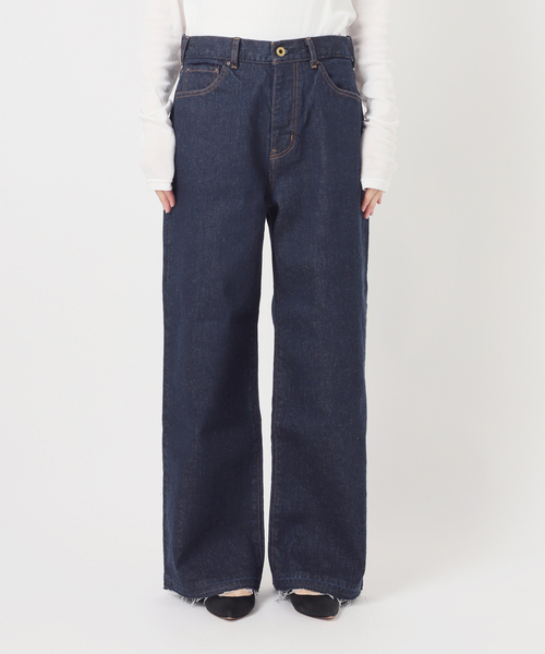 Spick & Span(スピックアンドスパン)の「《40周年 / 》5 1/2 40th LOOSE-STRAIGHT DENIM(デニムパンツ・レディース・ネイビー・29/28/27/26)」の8枚目の写真