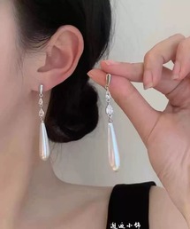 tunee（チュニー）の「【TUNE】ロングパールピアス（ピアス（両耳用））」