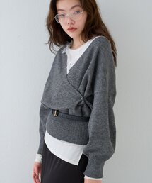 Omekashi（オメカシ）の「≪10 19まで15%OFF!YASUE推しアイテム≫レースカシュクールニット（ニット/セーター）」