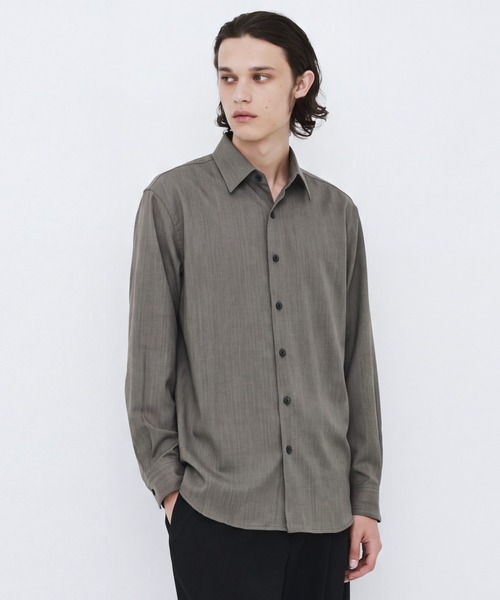 UNITED TOKYO(ユナイテッドトウキョウ)の「新作【数量限定生産】LORO PIANA FABRIC ITALIAN SHIRT |高級素材/滑らかさ/防臭/透湿性(シャツ/ブラウス・メンズ・グレイッシュベージュ/ダークグレー・2/1)」の14枚目の写真