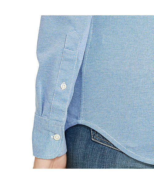 POLO RALPH LAUREN(ポロ ラルフ ローレン)の「ニット コットン オックスフォード シャツ(シャツ/ブラウス・レディース・ブルー系9・LARGE/MEDIUM/SMALL/X-LARGE/X-SMALL)」の8枚目の写真