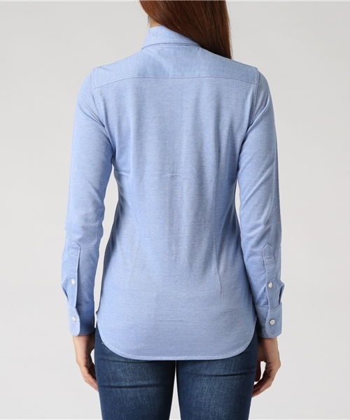 POLO RALPH LAUREN(ポロ ラルフ ローレン)の「ニット コットン オックスフォード シャツ(シャツ/ブラウス・レディース・ブルー系9・LARGE/MEDIUM/SMALL/X-LARGE/X-SMALL)」の12枚目の写真