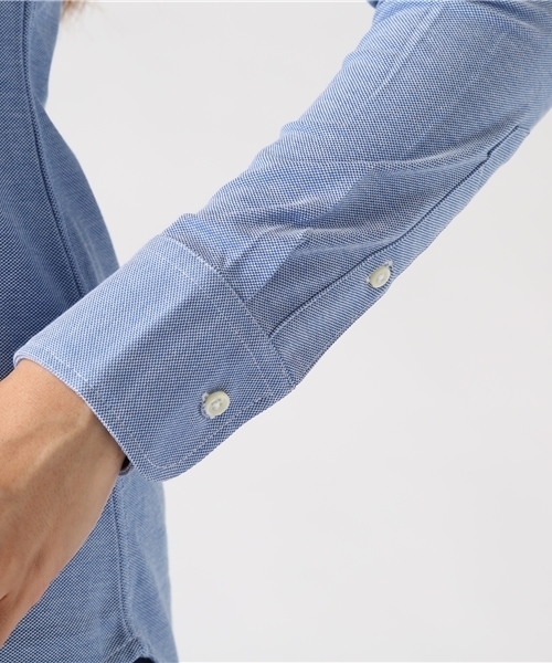 POLO RALPH LAUREN(ポロ ラルフ ローレン)の「ニット コットン オックスフォード シャツ(シャツ/ブラウス・レディース・ブルー系9・LARGE/MEDIUM/SMALL/X-LARGE/X-SMALL)」の5枚目の写真