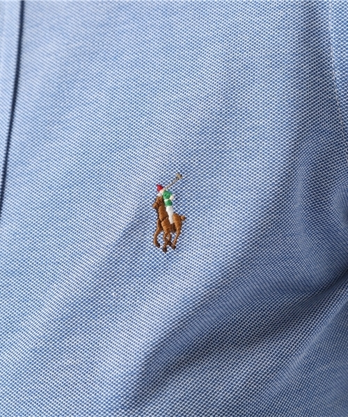 POLO RALPH LAUREN(ポロ ラルフ ローレン)の「ニット コットン オックスフォード シャツ(シャツ/ブラウス・レディース・ブルー系9・LARGE/MEDIUM/SMALL/X-LARGE/X-SMALL)」の7枚目の写真
