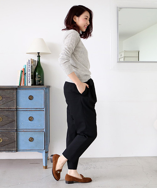 N.（N. Natural Beauty Basic）（エヌエヌナチュラルビューティーベーシック）の「ギャザーイージーパンツ（その他パンツ・レディース・ブラック/ボルドー/ベージュ/グレー・MEDIUM）」の14枚目の写真