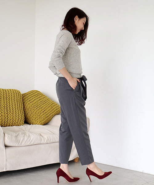 N.（N. Natural Beauty Basic）（エヌエヌナチュラルビューティーベーシック）の「ギャザーイージーパンツ（その他パンツ・レディース・ブラック/ボルドー/ベージュ/グレー・MEDIUM）」の17枚目の写真